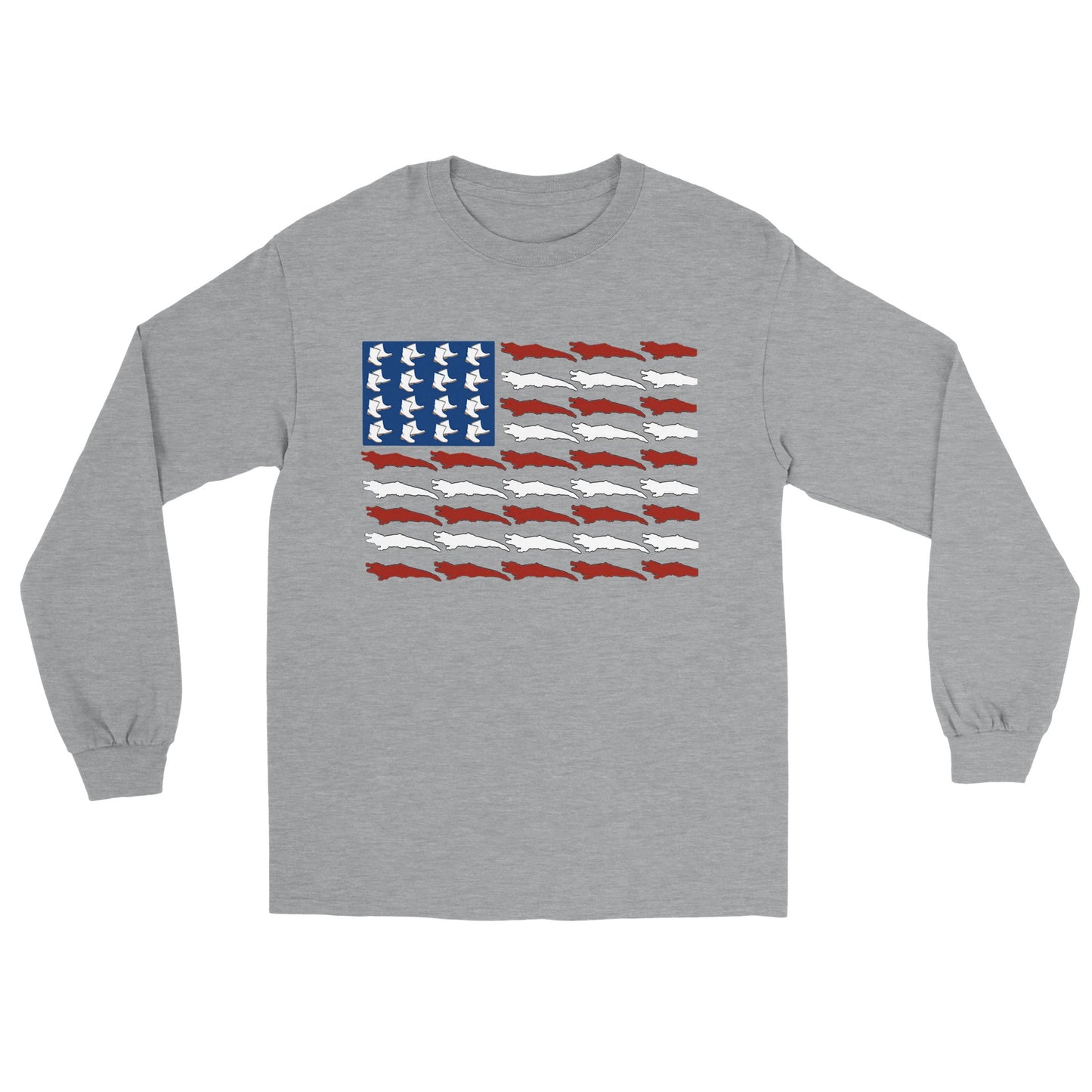 Our New Cajun American Flag Classic Unisex Long sleeve T-shirt