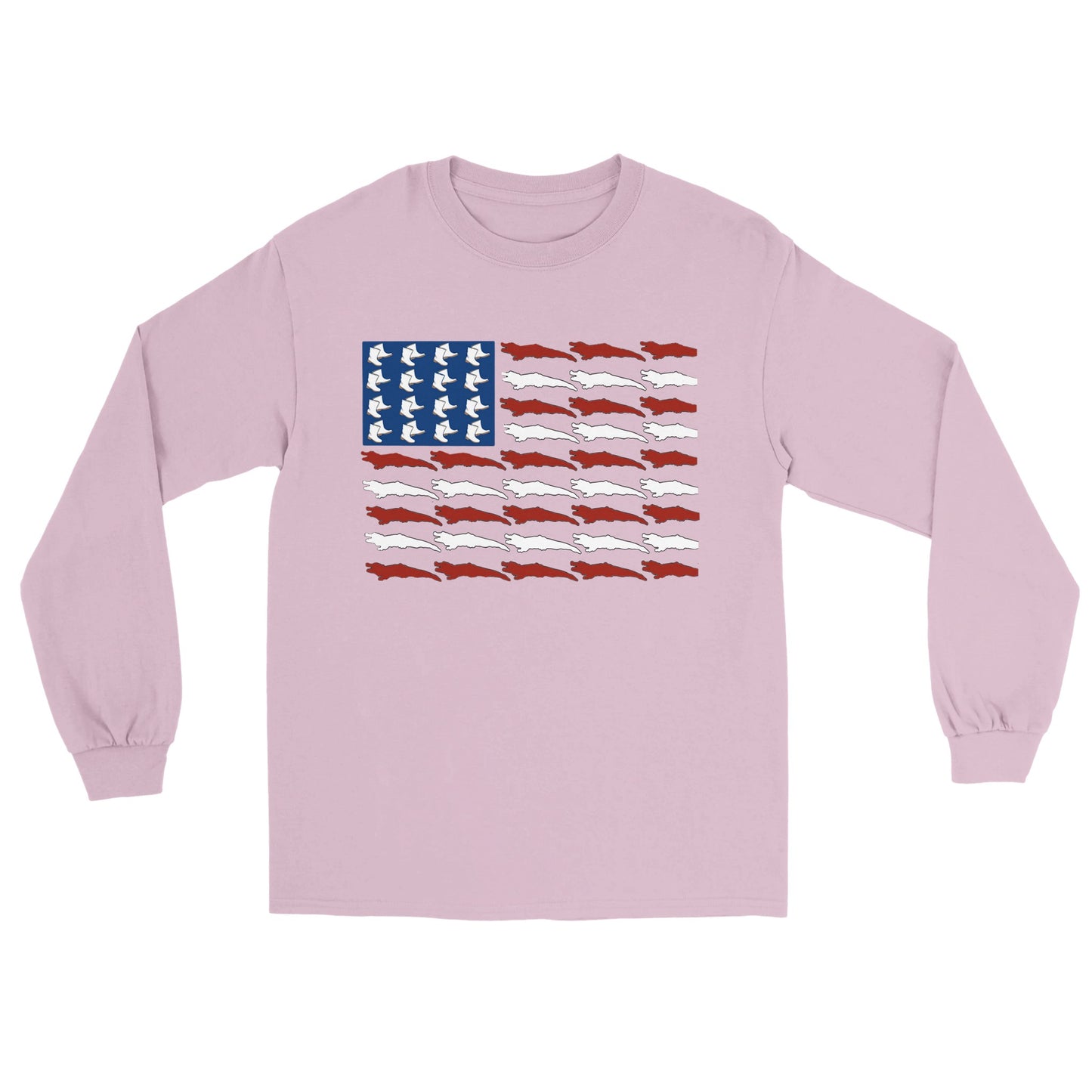 Our New Cajun American Flag Classic Unisex Long sleeve T-shirt