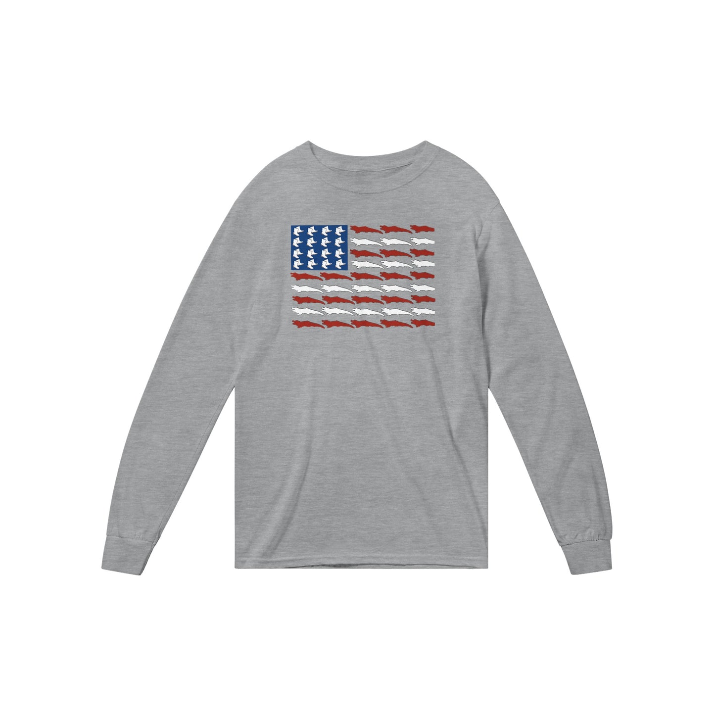 Our New Cajun American Flag Classic Unisex Long sleeve T-shirt