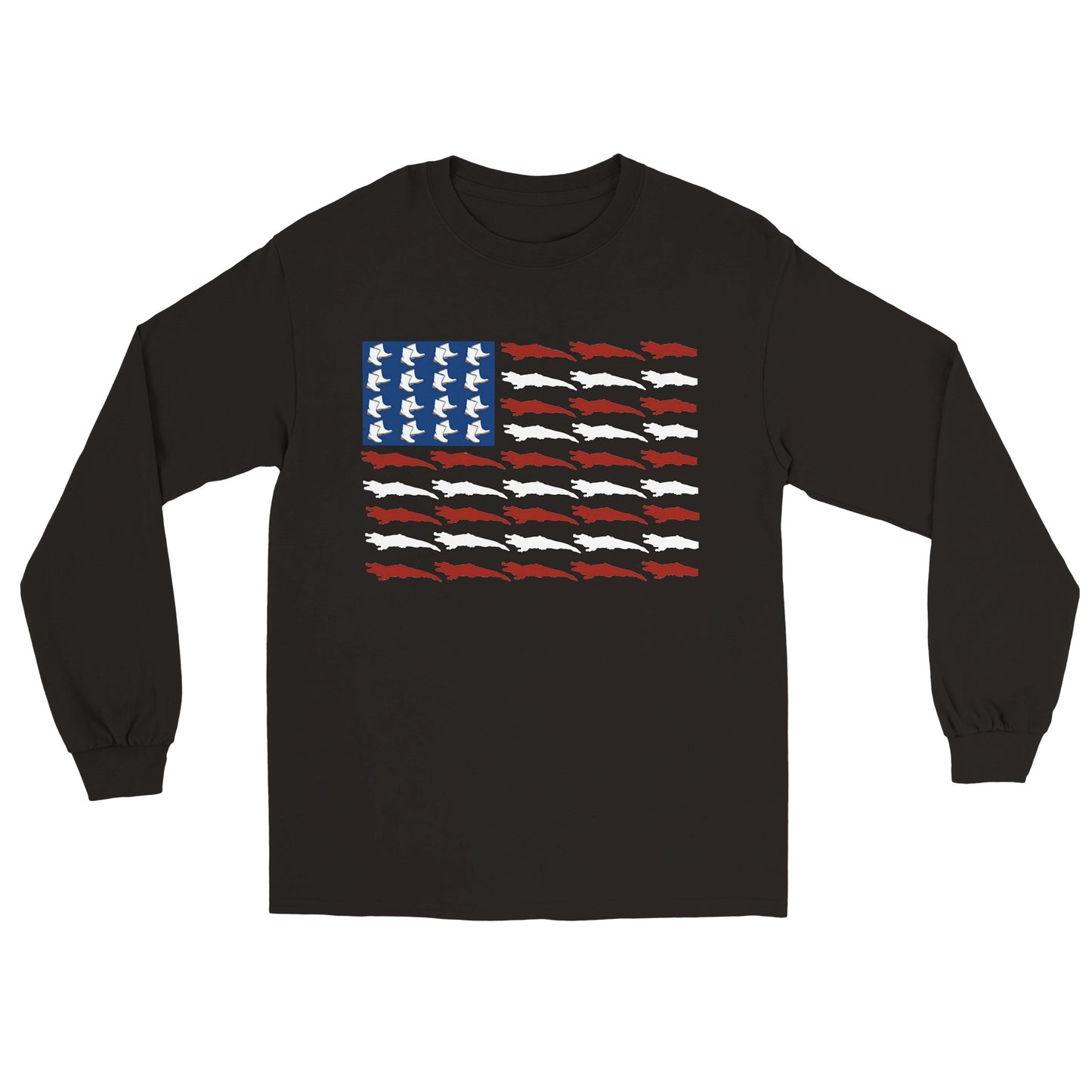 Our New Cajun American Flag Classic Unisex Long sleeve T-shirt