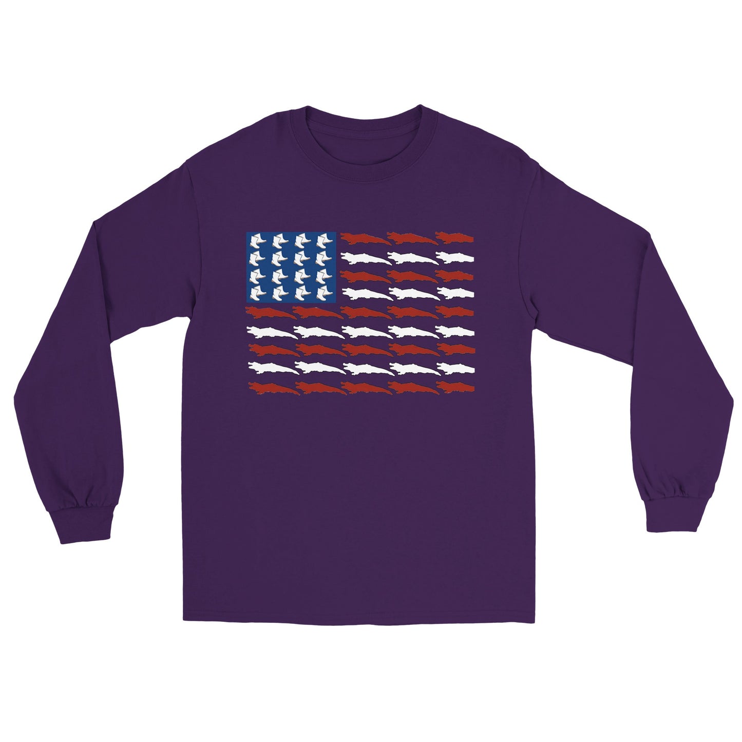 Our New Cajun American Flag Classic Unisex Long sleeve T-shirt