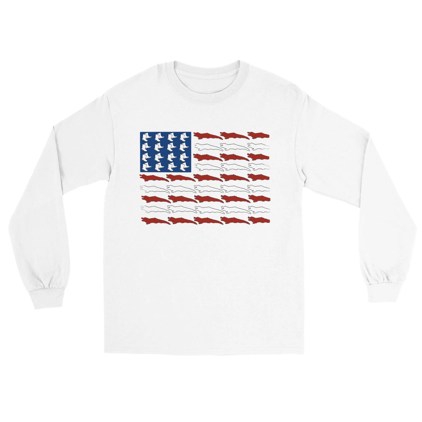 Our New Cajun American Flag Classic Unisex Long sleeve T-shirt